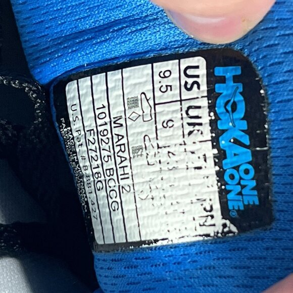 Hoka One One Arahi 2 Men's Size 9.5 Blue Running Shoe - Picture 9 of 9